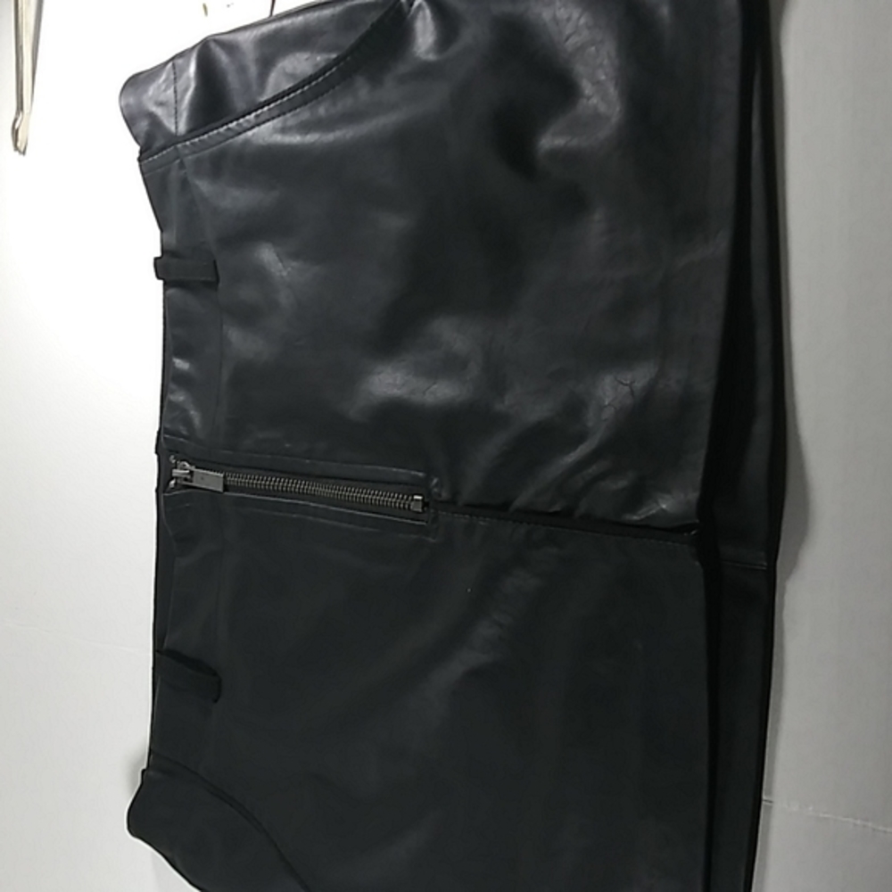 Trafaluc-Zara Faux Leather Skirt.